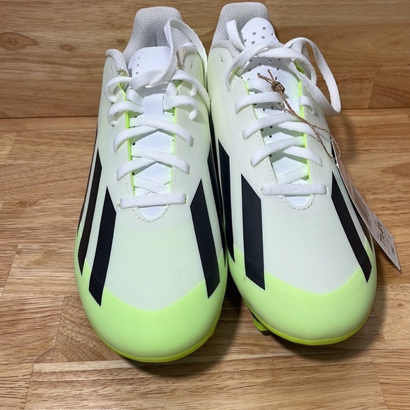 NEW Adidas 7 1/2 M/ 8 1/2 W Cleats X Crazyfast Neon White‎ - Picture 8 of 12